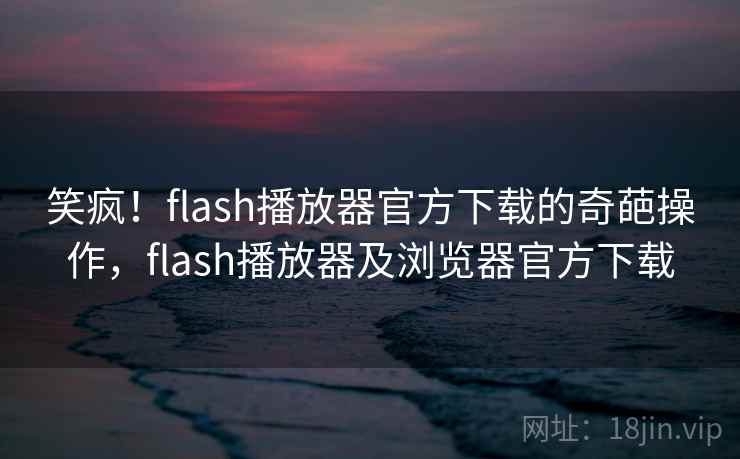 笑疯！flash播放器官方下载的奇葩操作，flash播放器及浏览器官方下载